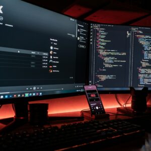 black flat screen computer monitor